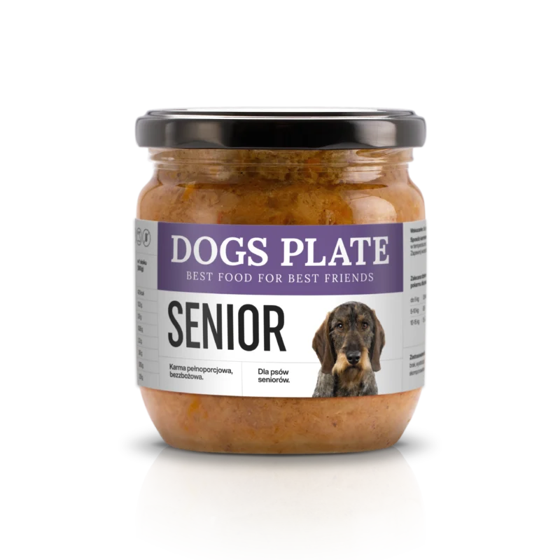 Dogs Plate – Senior 360g – Gotowana karma dla psa – Wołowina i kurczak